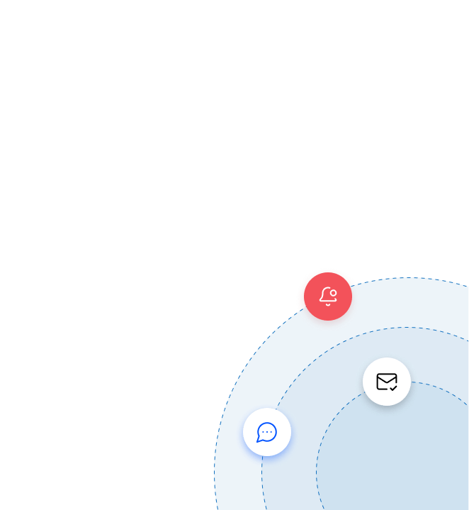 Dashed circles UI element